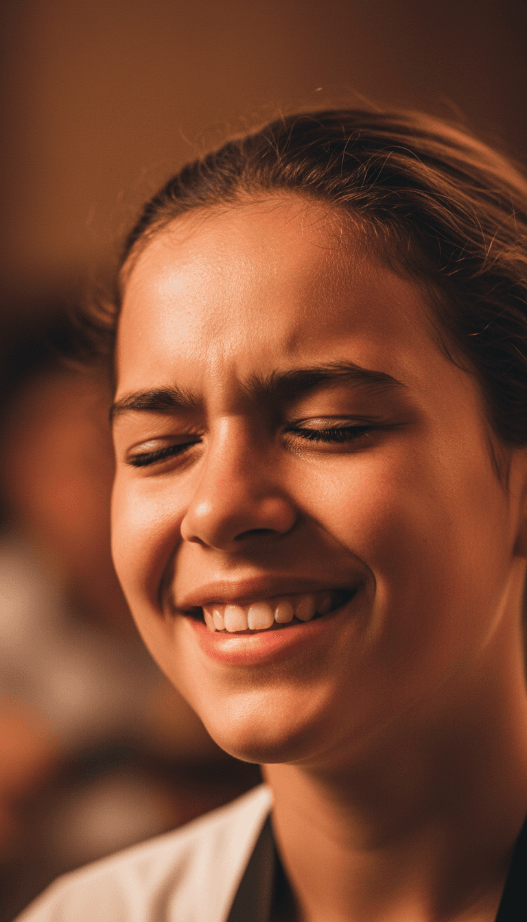 Student expression during veena performance