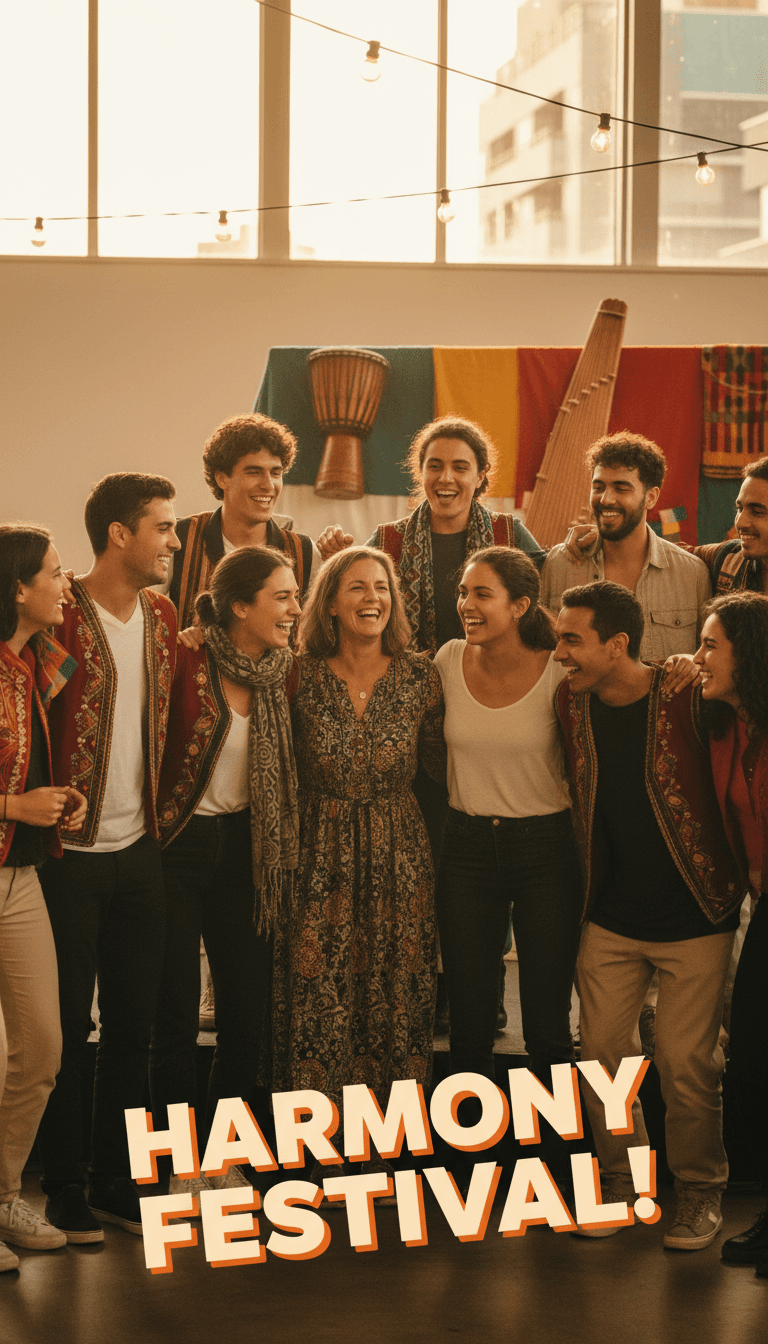 Students celebrating after successful performance